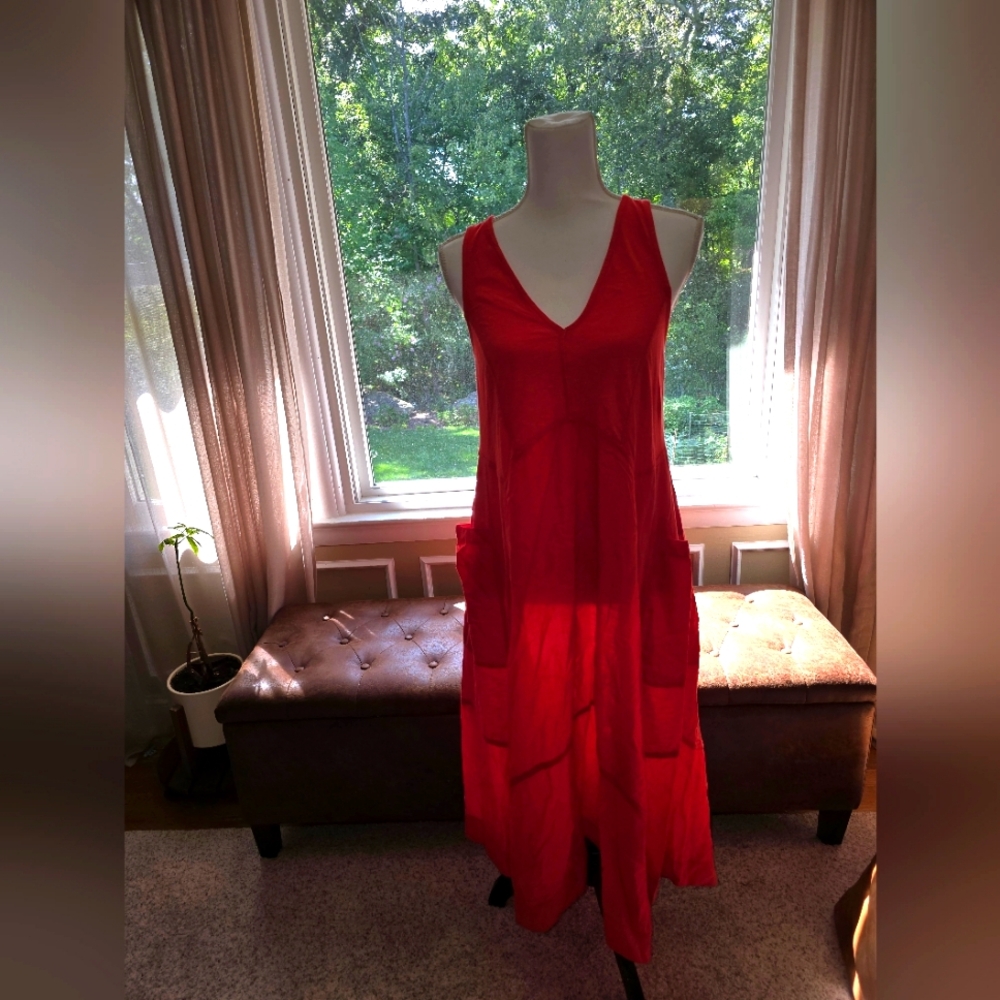 NWT, Anthropologie, Red Maxi Dress, Size M